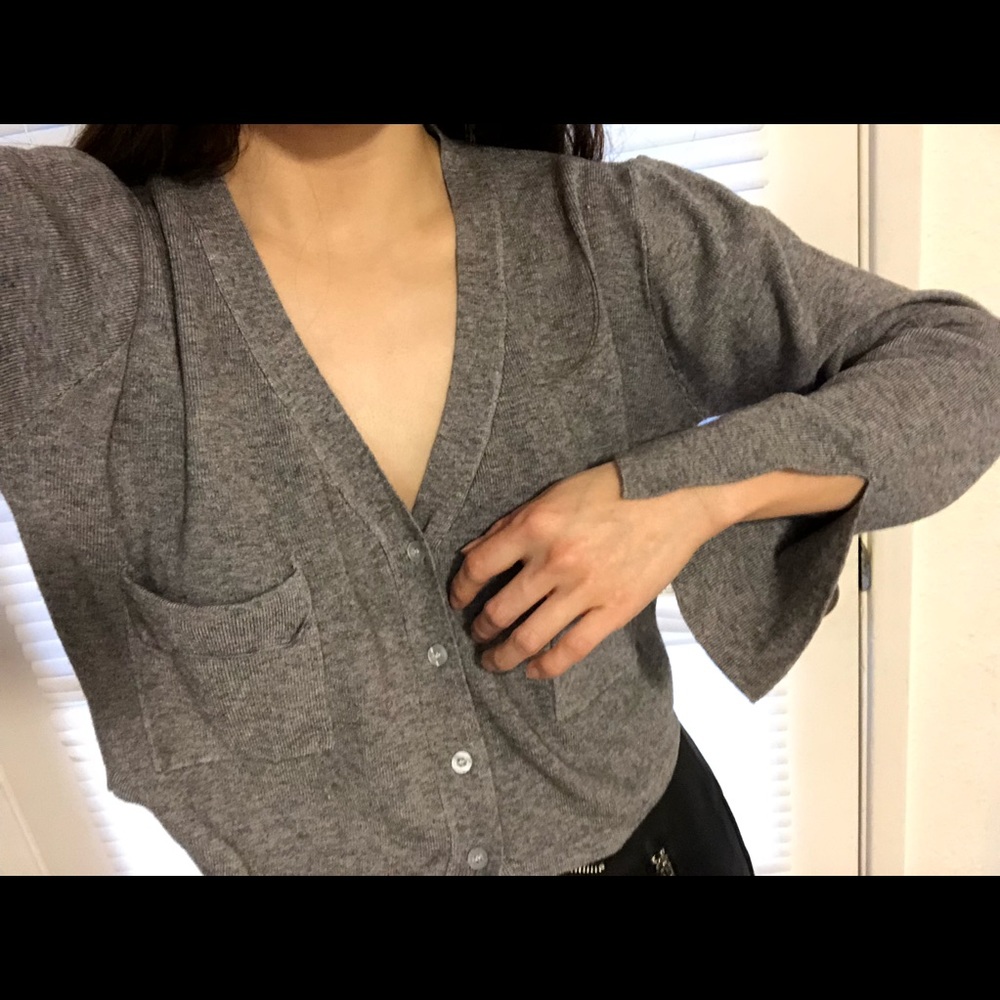 Soft Gray knit cardigan